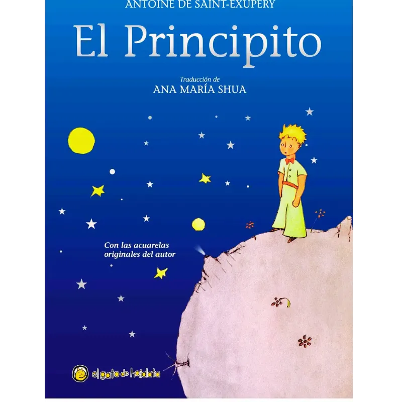 El libro que tiene a un niño sobre un asteroide en la portada.