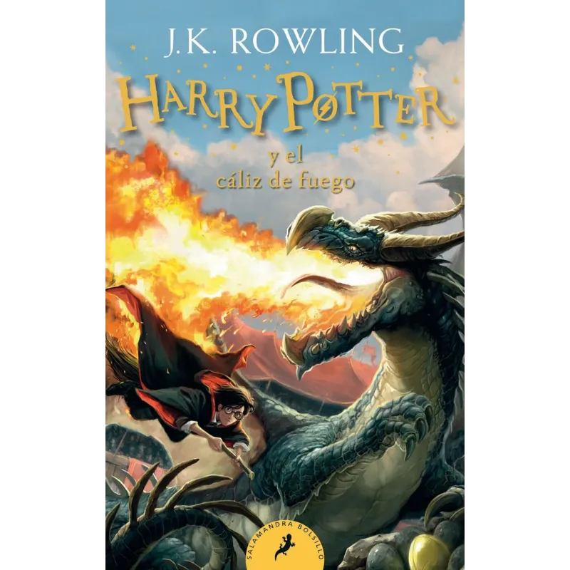 Harry Potter la saga completa - J. K. Rowling. 6 Harry Potter y el Cáliz de Fuego, la cuarta entrega de la saga de J.K. Rowling, el mundo mágico se expande con la emocionante incorporación del Torneo de los Tres Magos. Harry, inesperadamente seleccionado como cuarto campeón, debe enfrentarse a peligrosas pruebas que pondrán a prueba su valentía, ingenio y habilidades mágicas.