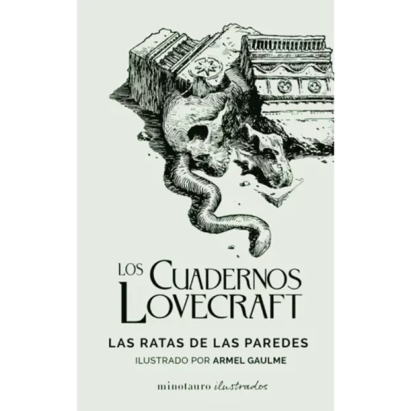 Serie de libros del señor que escribe el terror cósmico y es ilustrado