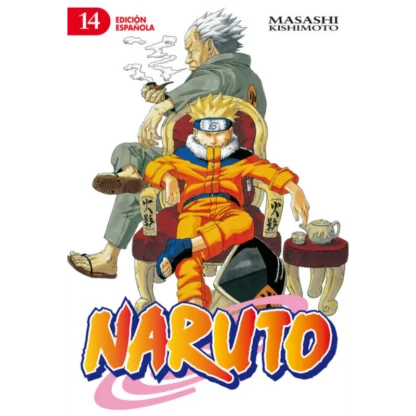 Naruto nº 14, Orochimaru ha levantado una barrera y ha encerrado al maestro Hokage con él, emplea la técnica prohibida "resurrección de ultratumba".